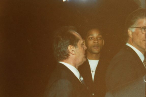 Actor's Will Smith, Jack Nicholson and Ted Danson at President Clinton's Inauguration concert